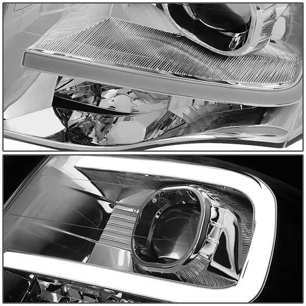 07-14 Ford Expedition Headlights - LED DRL - Front Bumper - Clear Lens - Clear Corner - Projector - Pair - HL-3D-FEXP07-CH-CL1 - 4