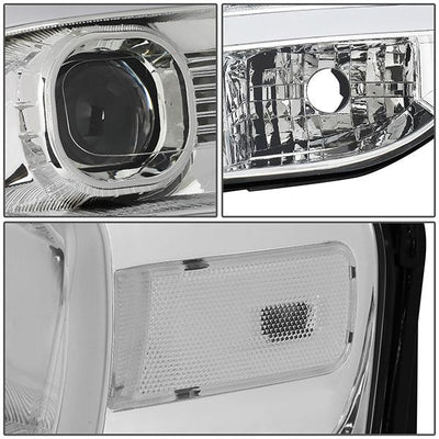 07-14 Ford Expedition Headlights - LED DRL - Front Bumper - Clear Lens - Clear Corner - Projector - Pair - HL-3D-FEXP07-CH-CL1 - 5