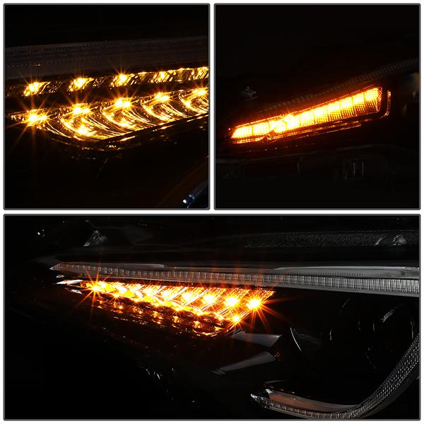 13-19 Toyota 86 Frs Headlights - 3D LED DRL+Sequential Tuen Signal - Clear Lens - Projector - Pair - 5