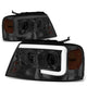 D-Motoring - Headlights - 3D LED Bar - Smoked Lens - Amber Corner - Projector - Plug-n-Play - Pair - Ford F-150 / Lincoln Mark LT - 1