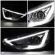 D-Motoring - Headlights - LED Drl - Clear Lens - Projector - Plug-n-Play - Pair - 11-13 Hyundai Elantra 4-Door Sedan - 3