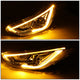 D-Motoring - Headlights - LED Drl - Clear Lens - Projector - Plug-n-Play - Pair - 11-13 Hyundai Elantra 4-Door Sedan - 4