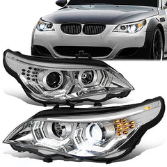 2004-2007 BMW E60 5-SERIES PROJECTOR [LED SIGNAL 3D HALO DRL