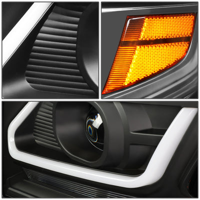 D-Motoring - 15-18 Chevy Suburbban Tahoe Headlights - 3D LED DRL - Clear Lens - Amber Corner - Dual Projector - Plug-n-Play - Pair - 4
