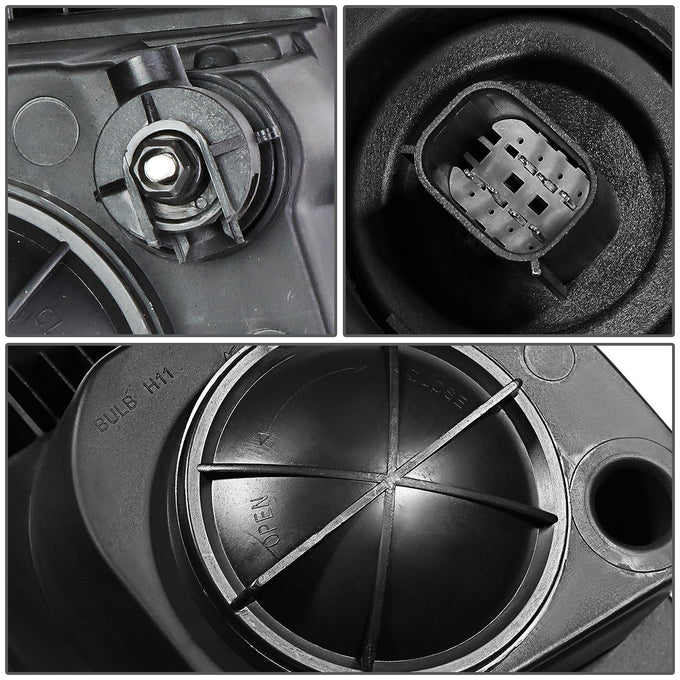 D-Motoring - 15-18 Chevy Suburbban Tahoe Headlights - LED DRL - Smoked Lens - Clear Corner - Dual Projector - Plug-n-Play - Pair - 5
