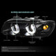 D-Motoring - Headlights - RGB Color LED U-Halo - Black Housing - Projector - Plug-n-Play - Pair - 00-03 BMW X5 - 2