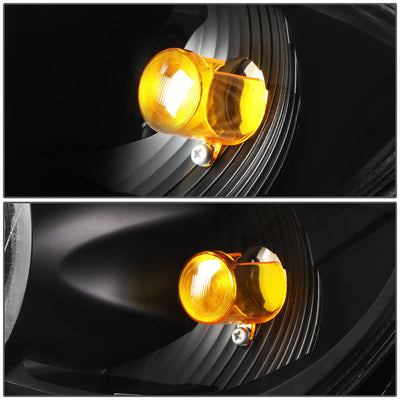 D-Motoring - Headlights - RGB Color LED U-Halo - Black Housing - Projector - Plug-n-Play - Pair - 00-03 BMW X5 - 5