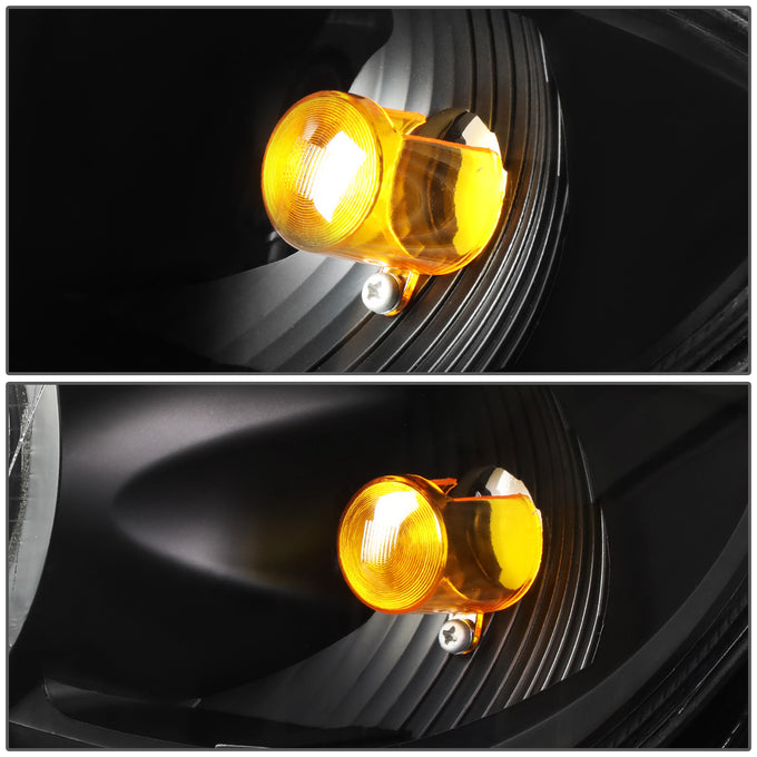 D-Motoring - Headlights - RGB Color LED U-Halo - Black Housing - Projector - Plug-n-Play - Pair - 00-03 BMW X5 - 5