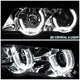 D-Motoring - Headlights - RGB Color LED U-Halo - Chrome Housing - Projector - Plug-n-Play - Pair - 00-03 BMW X5 - 4