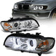 00-03 BMW X5 Headlights - RGB Color LED U-Halo - Chrome Housing - Projector - Plug-n-Play - Pair