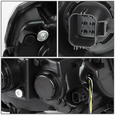 14-15 Chevy Camaro Headlights - LED DRL+Sequential Turn Signal - Clear Lens - Projector - Pair - 8