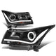 D-Motoring - 11-15 Chevy Cruze Headlights - 3D LED DRL+Halo Ring - Clear Lens - Projector - Plug-n-Play - Pair - 1