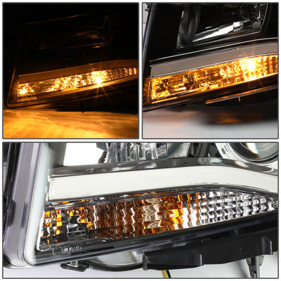 D-Motoring - 11-15 Chevy Cruze Headlights - 3D LED DRL+Halo Ring - Clear Lens - Projector - Plug-n-Play - Pair - 5