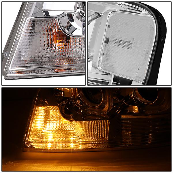 D-Motoring - 04-08 Ford F150 Lincoln Mark LTHeadlights - Dual LED DRL - Clear Corner - Projector - Pair - 6