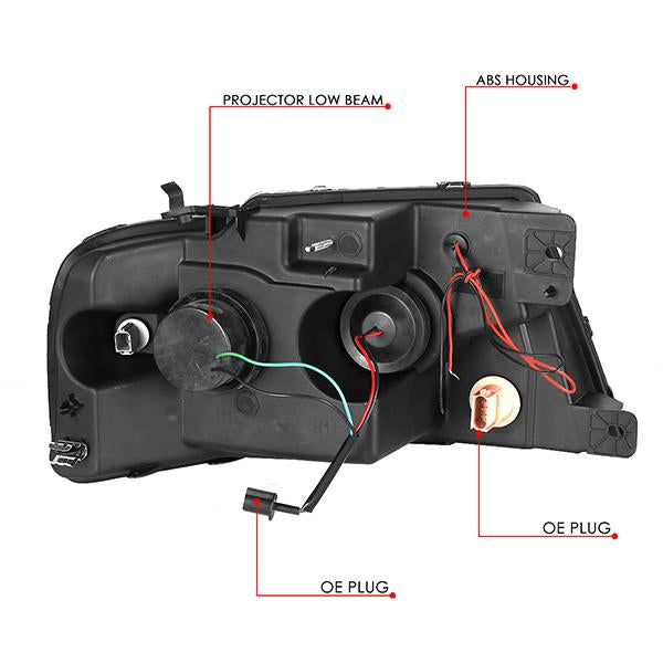 D-Motoring - 04-08 Ford F150 Lincoln Mark LTHeadlights - Dual LED DRL - Clear Corner - Projector - Pair - 8
