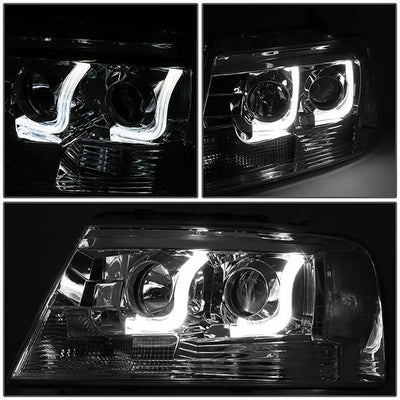 D-Motoring - 04-08 Ford F150 Lincoln Mark LTHeadlights - Dual LED DRL - Clear Corner - Projector - Pair - 3