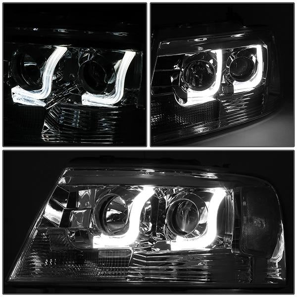 D-Motoring - 04-08 Ford F150 Lincoln Mark LTHeadlights - Dual LED DRL - Clear Corner - Projector - Pair - 3