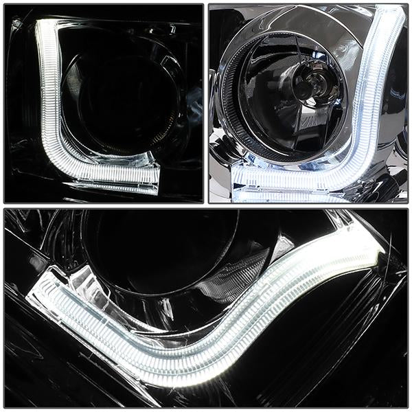 D-Motoring - 04-08 Ford F150 Lincoln Mark LTHeadlights - Dual LED DRL - Clear Corner - Projector - Pair - 4