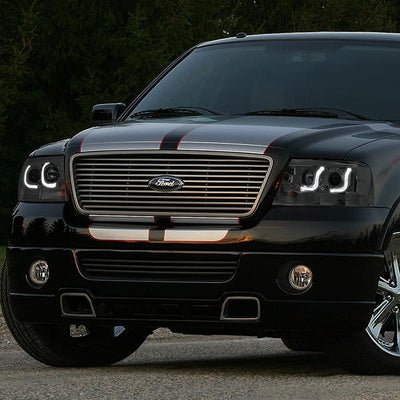 D-Motoring - 04-08 Ford F150 Lincoln Mark LTHeadlights - Dual LED DRL - Clear Corner - Projector - Pair - 9
