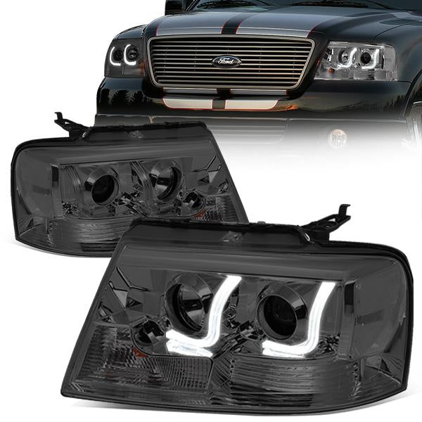04-08-ford-f150-lincoln-mark-ltheadlights-dual-led-drl-clear-corner-projector-pair-hl-3dlb-f1504-sm-cl1 - 1
