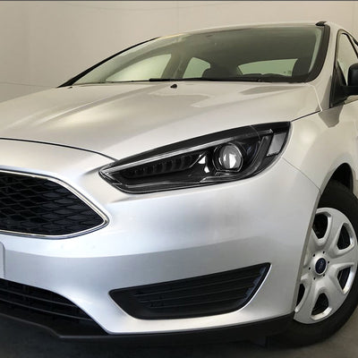 D-Motoring - 15-18 Ford Focus Headlights - LED DRL+Chasing Turn Signal - Clear Lens - Projector - Plug-n-Play - Pair - 7