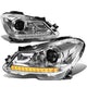 D-Motoring - Headlights - LED DRL - Clear Housing - Projector - Plug-n-Play - Pair - 12-15 Mercedes C-Class W204 - 1