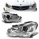 12-15 Mercedes C-Class W204 Headlights - LED DRL - Clear Housing - Projector - Plug-n-Play - Pair