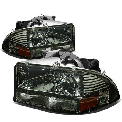 D-Motoring - Headlights - Smoked Lens - Amber Corner - Plug-n-Play - Pair - 97-04 Dodge Dakota / 98-04 Durango - 1