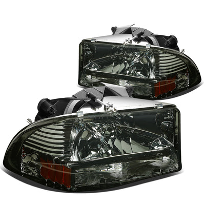 D-Motoring - Headlights - Smoked Lens - Amber Corner - Plug-n-Play - Pair - 97-04 Dodge Dakota / 98-04 Durango - 3