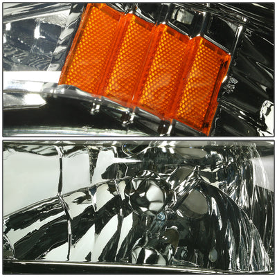 D-Motoring - Headlights - Smoked Lens - Amber Corner - Plug-n-Play - Pair - 97-04 Dodge Dakota / 98-04 Durango - 2