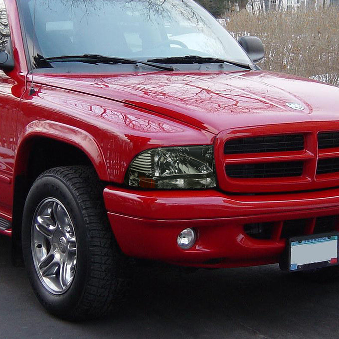 D-Motoring - Headlights - Smoked Lens - Amber Corner - Plug-n-Play - Pair - 97-04 Dodge Dakota / 98-04 Durango - 5