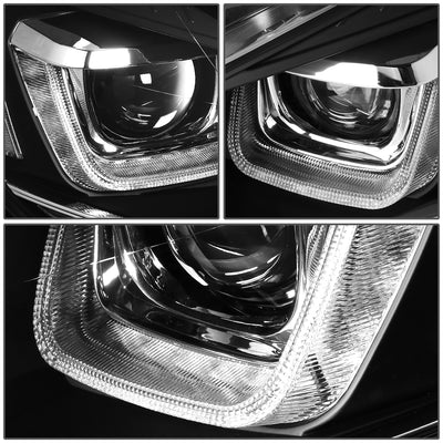 D-Motoring - 10-14 Volkswagen Golf GTI Headlights - Sequential LED Turn Signal+DRL U-Halo - Clear Lens - Plug-n-Play - Pair - 5