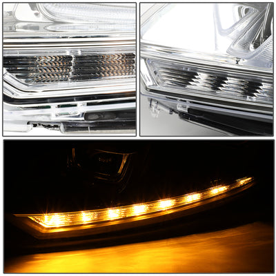 D-Motoring - 10-14 VW Golf/GTI Headlights - Chasing LED Turn Signal+3D DRL - Clear Lens - Projector - Plug-n-Play - Pair - 4