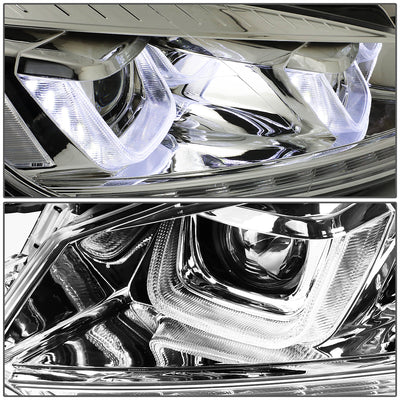 D-Motoring - 10-14 VW Golf/GTI Headlights - Chasing LED Turn Signal+3D DRL - Clear Lens - Projector - Plug-n-Play - Pair - 5
