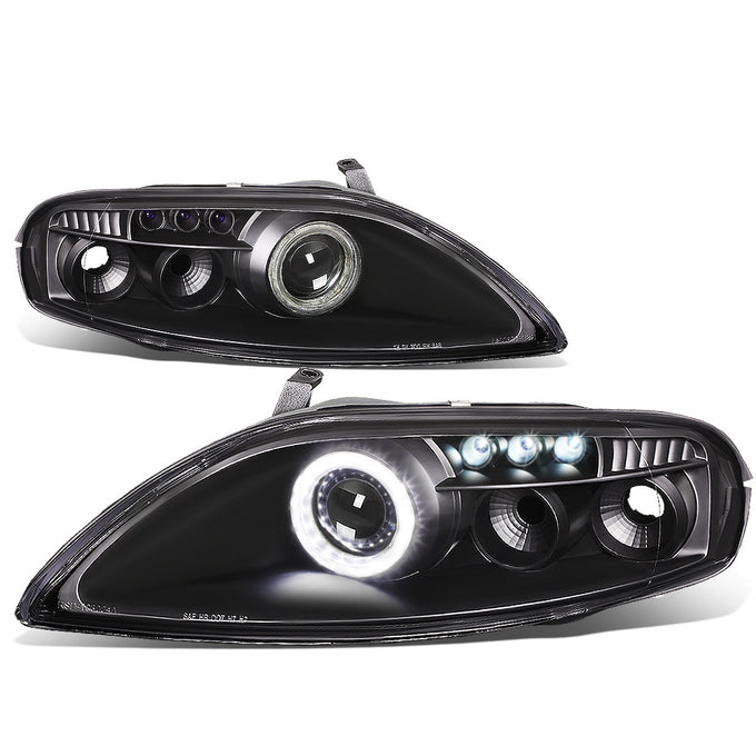 92-00 Lexus SC300 SC400 Headlights - LED DRL - Black Housing - Projector - Plug-n-Play - Pair