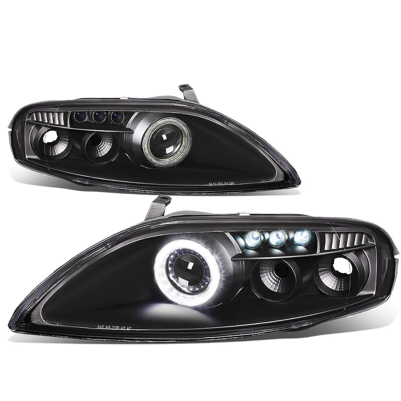92-00 Lexus SC300 SC400 Headlights - LED DRL - Black Housing - Projector - Plug-n-Play - Pair
