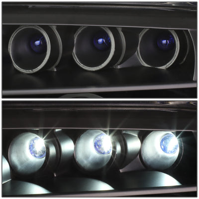 D-Motoring - Headlights - LED DRL - Black Housing - Projector - Plug-n-Play - Pair - Lexus SC300 / SC400 - 4