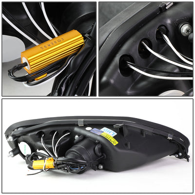 D-Motoring - Headlights - LED DRL - Black Housing - Projector - Plug-n-Play - Pair - Lexus SC300 / SC400 - 6