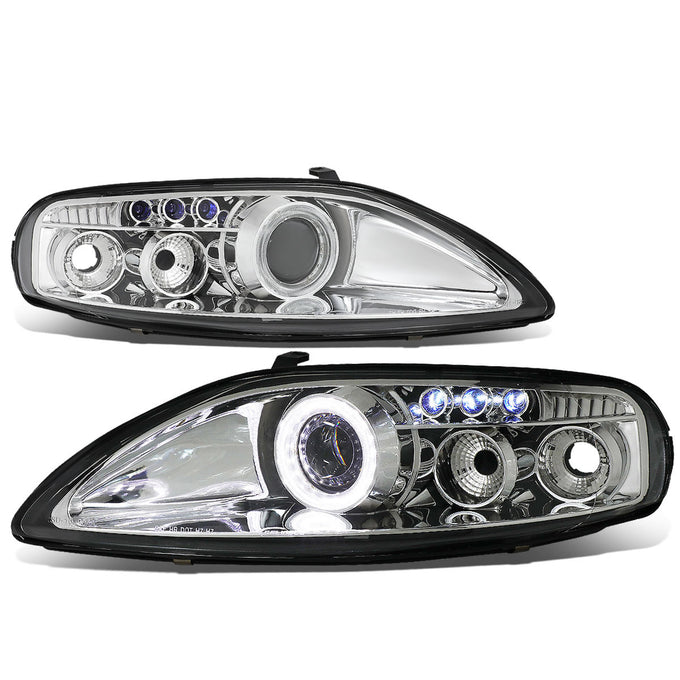 92-00 Lexus SC300 SC400 Headlights - LED DRL - Chrome Housing - Projector - Plug-n-Play - Pair