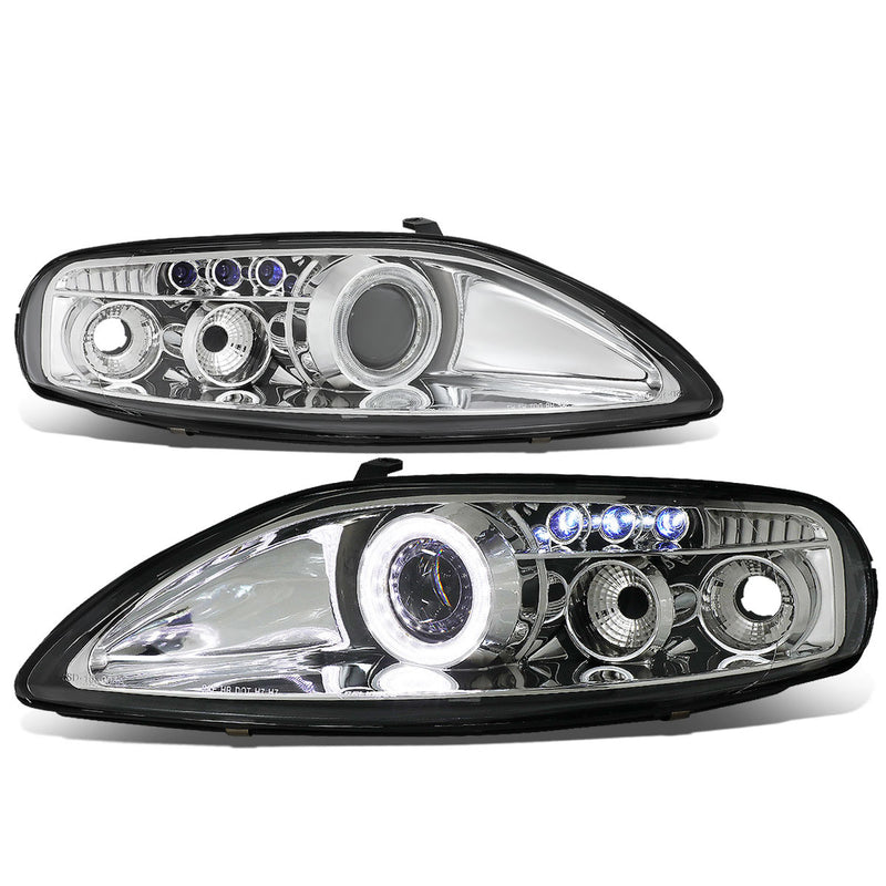 92-00 Lexus SC300 SC400 Headlights - LED DRL - Chrome Housing - Projector - Plug-n-Play - Pair