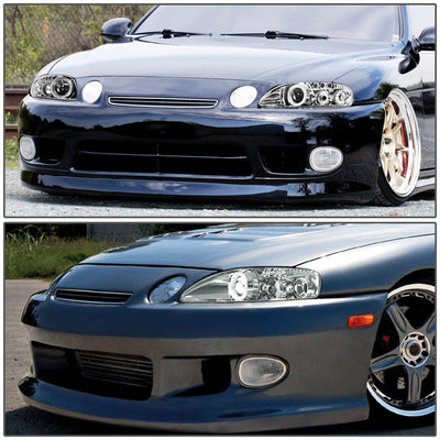 D-Motoring - Headlights - LED DRL - Chrome Housing - Projector - Plug-n-Play - Pair - Lexus SC300 / SC400 - 7