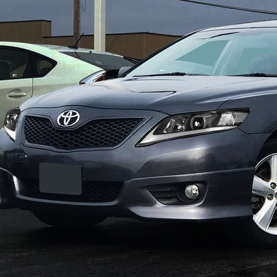 D-Motoring - Headlights - LED Signal+DRL - Clear Lens - Projector - Plug-n-Play - Pair - 10-11 Toyota Camry - 7