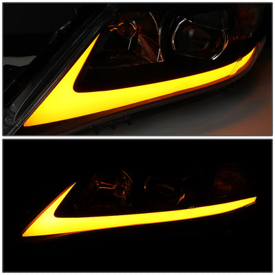 D-Motoring - Headlights - LED Signal+DRL - Clear Lens - Projector - Plug-n-Play - Pair - 10-11 Toyota Camry - 4