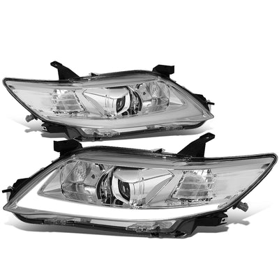 D-Motoring - Headlights - LED Signal+DRL - Clear Lens - Projector - Plug-n-Play - Pair - 10-11 Toyota Camry - 1