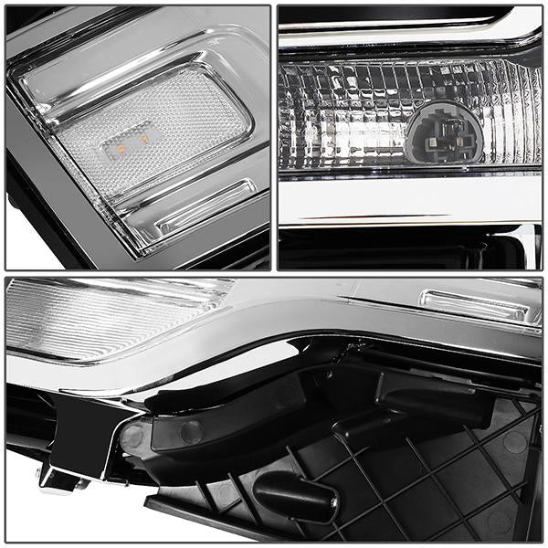 13-19-ford-flex-chrome-housing-clear-corner-headlight-lamps-hl-fflex13-ch - 4