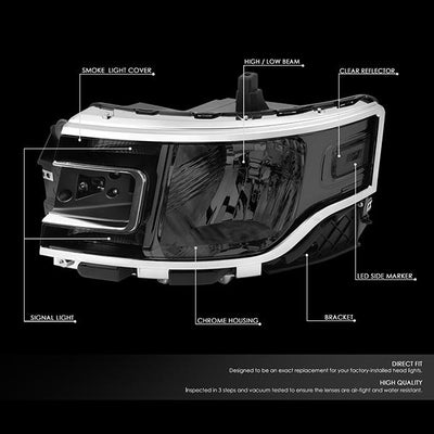 13-19-ford-flex-smoked-lens-clear-corner-headlight-lamps-hl-fflex13-sm - 2