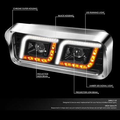 led-drl-turn-signal-81-19-western-star-4800-kenworth-w900-projector-headlight-lamp-black-hl-hay-001-bk - 2