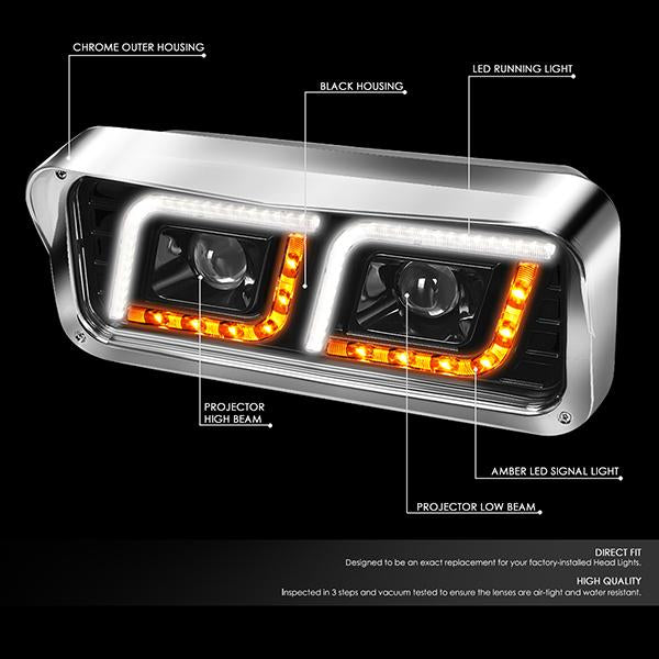 led-drl-turn-signal-81-19-western-star-4800-kenworth-w900-projector-headlight-lamp-black-hl-hay-001-bk - 2