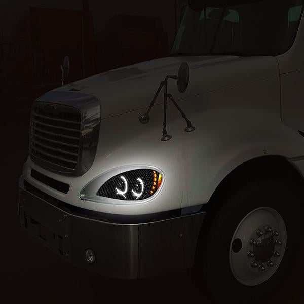 led-drl-turn-signal-04-17-freightliner-columbia-projector-headlight-lamps-black-hl-hay-003-bk - 11