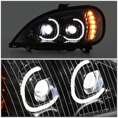 led-drl-turn-signal-04-17-freightliner-columbia-projector-headlight-lamps-black-hl-hay-003-bk - 4